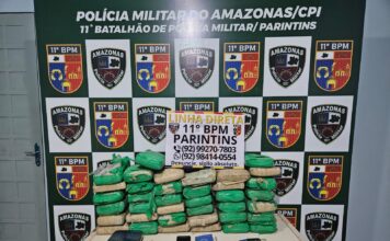 Polícia Militar do Amazonas apreende 38 tabletes de entorpecente escondidas em depósito em Parintins