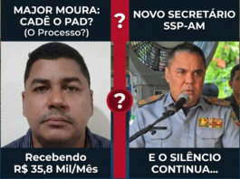 20 DIAS DE SILÊNCIO: O “MILHÃO” DO MAJOR SEGUE SEM RESPOSTA NA SSP-AM
