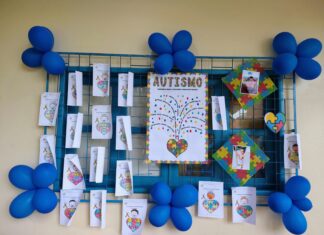 Centro Educacional Infantil Mirinópolis promove Dia Azul com exposição e mensagem contra o preconceito