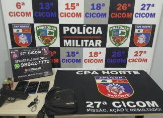 Polícia Militar do Amazonas prende jovem por adulteração de veículo e simulacro de arma de fogo, após patrulhamento