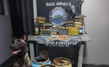 Base Arpão 2: PMAM apreende 29,5 quilos de drogas que estavam escondidas em botijas de gás