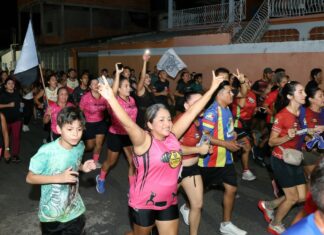 Corridão Noturno chega aos bairros de Parintins e leva multidão ao ginásio Seo Jovem, no Palmares