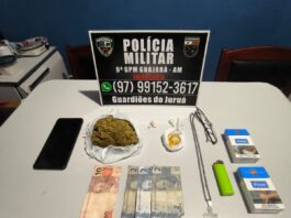 Operação Segurança Presente registra apreensões de drogas e prisões nos municípios de Benjamin Constant, Guajará e Ipixuna