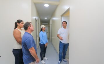 Mateus Assayag vistoria conclusão da obra de reforma e ampliação da Aldrin Verçosa