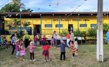 Escola Municipal Santa Terezinha escolhe cartaz oficial da Festa Julina 2026 durante culminância de projeto