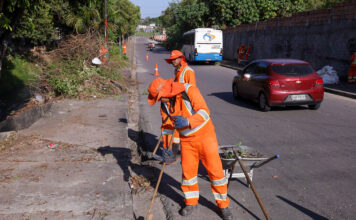 Prefeitura recolhe quase 250 toneladas de resíduos em dois dias de operação nos principais corredores viários de Manaus