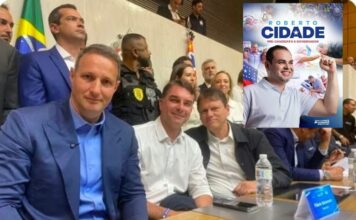 BASTIDORES DE 2026: Flávio Bolsonaro quer apoio União Brasil e PP de Roberto Cidade e isso pode ser decisivo para o segundo turno.
