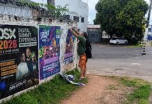 Prefeitura realiza fiscalização e autua responsável por publicidade irregular com lambe-lambe na zona Oeste de Manaus