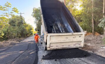 Prefeitura de Manaus aplica 120 toneladas de asfalto e transforma trechos do ramal do Brasileirinho, na zona Leste