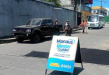 Prefeitura de Manaus intensifica operação ‘Tapa-Buracos’ no bairro Cidade de Deus e reforça recuperação da malha viária
