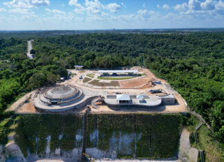 Prefeitura avança nas obras no parque Encontro das Águas Rosa Almeida e inicia preparação para etapa de concretagem das ‘asas’ que simbolizam os rios Negro e Solimões