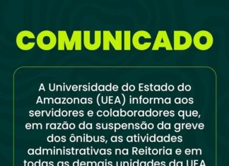 UEA determina retorno do trabalho presencial após suspensão da greve dos ônibus