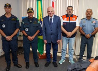 Vice-governador Serafim Corrêa recebe comandante da Marinha do Brasil e destaca integração de ações no Amazonas