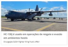Avião que prendeu Maduro chega ao Brasil para participar de exercício operacional