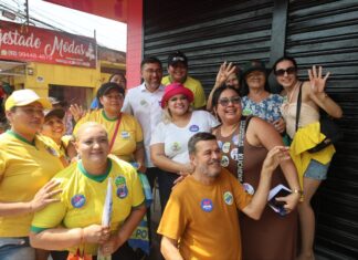 Wilson Lima defende liberdade para trabalhar e empreender durante caminhada na zona norte