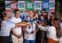 Omar chega ao segundo turno com 40% e vai continuar campanha em torno de propostas