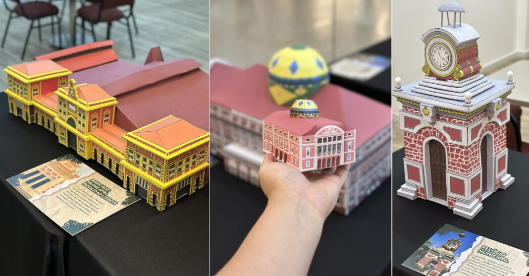 Manaus 357 anos shopping tem exposição de monumentos em papel e oficinas de arte gratuitas